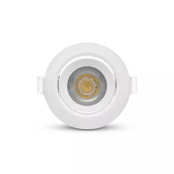 Spot LED Encastrable AC100/240V 7W 500lm 38° IP20 IK03 Ø90mm - Blanc Chaud 3000K perçage Ø68mm