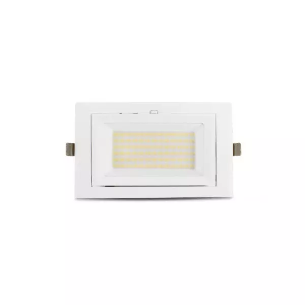 Spot LED Encastrable Inclinable AC220/240V 32/38W 3000lm-3800lm 100°  IP40/20 240mmx145mm - CCT perçage 205mmx125mm