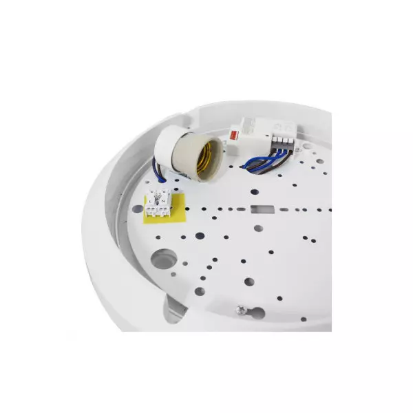 Hublot LED avec Détecteur Réglable Dimmable E27 AC220/240V 12W 160° Étanche IP65 IK10 Ø300mm