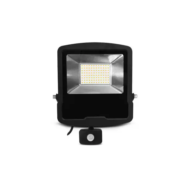 Projecteur LED avec Détecteur Réglable AC220/240V 70W 8400lm 110° Étanche  IP65/44 IK06 361mmx282mm - Blanc Chaud 3000K