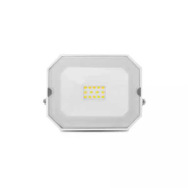 Projecteur Extérieur LED Plat 10W 990lm 110° Étanche IP65 IK06 122mmx87mm Blanc - Blanc Naturel 4000K