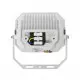 Projecteur Extérieur LED Plat AC220/240V 20W 120° 1800lm Étanche IP65 IK06 125mmx122mm Blanc - Blanc Naturel 4000K