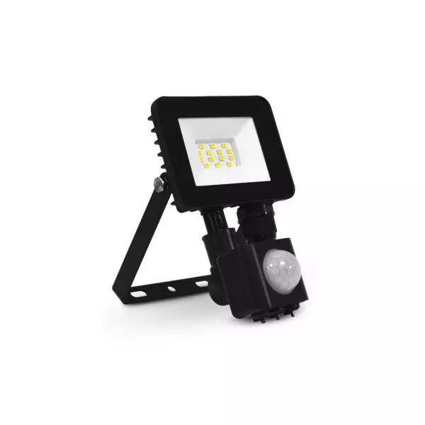 Projecteur LED Détecteur Réglable AC200/240V 10W 800lm 110° Étanche IP65 IK06 128mmx91,5mm - Blanc du Jour 6000K