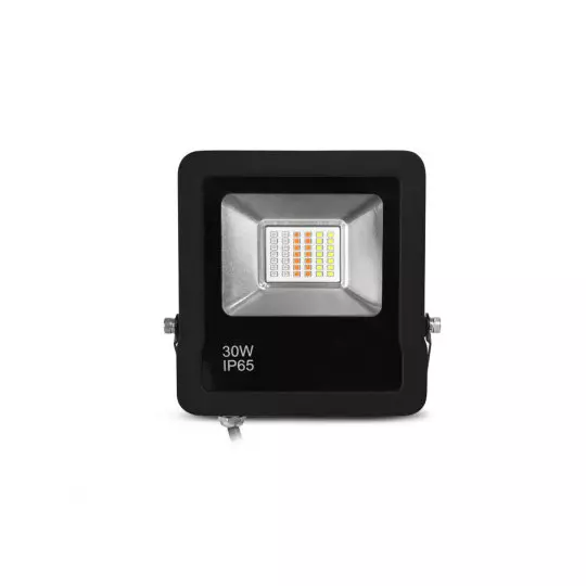 Projecteur Extérieur LED Dimmable AC220/240V 30W 110° Étanche IP65 168mmx27mm Noir - RGB