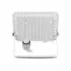 Projecteur LED Plat AC220/240V 20W 1600lm 110° Étanche IP65 IK05 - Blanc Chaud 3000K