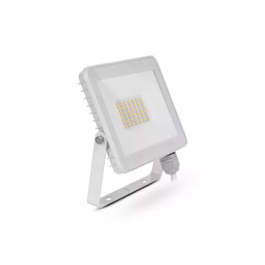 Projecteur LED Plat Blanc 30W 2700lm 110° Étanche IP65 IK06 153mmx164mm - Blanc Naturel 4000K