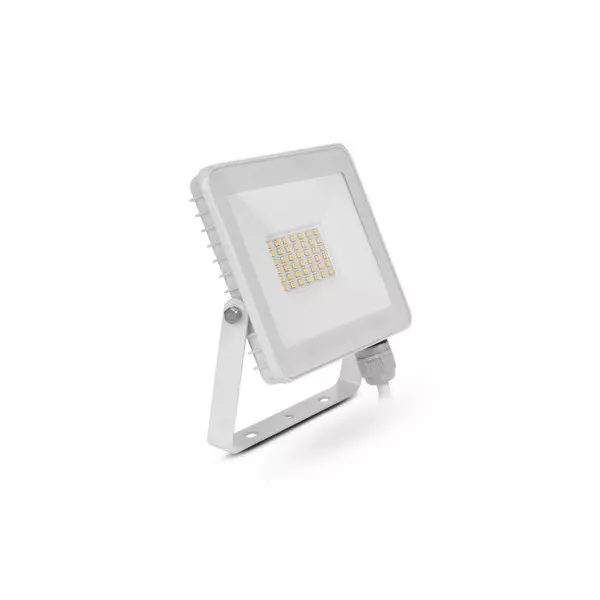 Projecteur LED Plat Blanc 30W 2700lm 110° Étanche IP65 IK06 153mmx164mm - Blanc Naturel 4000K