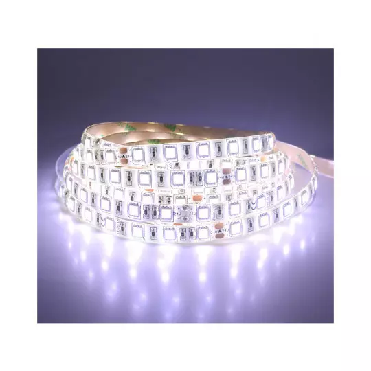 Bandeau LED Dimmable DC24V 14.4W/m 270lm/m 60LEDs/m 180° Étanche IP65 5m - Blanc du Jour 6000K