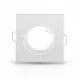 Support de Spot LED Encastrable Orientable 45° Carré Blanc 84x84mm - perçage Ø74mm