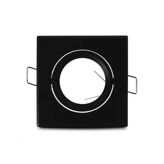 Support plafond Carré Orientable Noir 83 mm