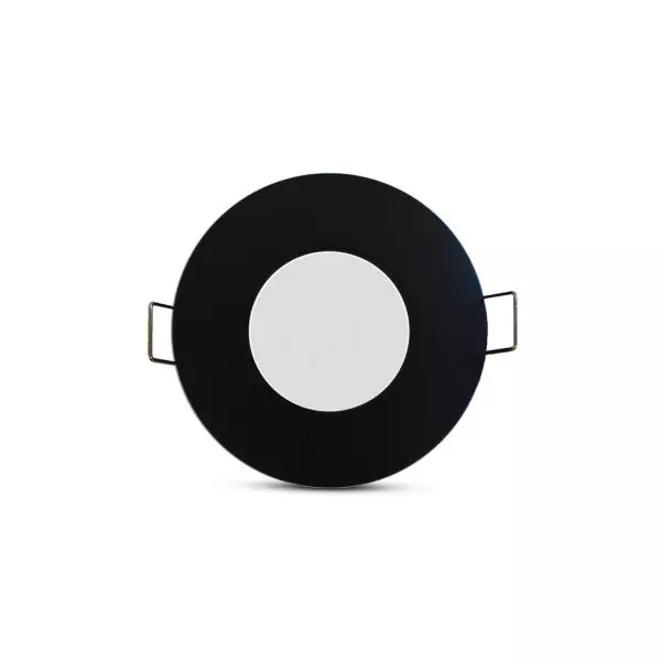 Support de Spot LED Encastrable GU10 Noir Etanche IP65 IK08 Ø84mm - perçage Ø70mm