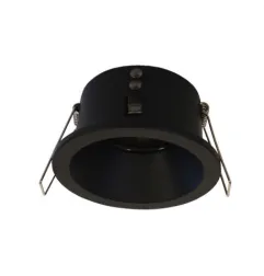 Support de Spot LED Encastrable GU10 Noir Etanche IP65 IK08 Ø85mm - perçage	Ø75 mm