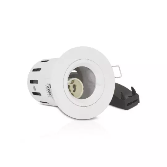 Support de Spot LED Encastrable + Douille GU10 Etanche IP65 Ø90mm - perçage Ø73mm