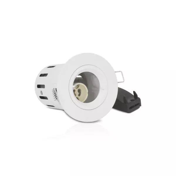 Support de Spot LED Encastrable + Douille GU10 Etanche IP65 Ø90mm - perçage Ø73mm