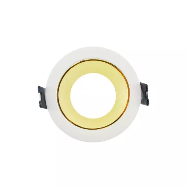 Support de Spot LED Rotatif Orientable 30° Doré IP20 Ø80mm - perçage Ø70mm