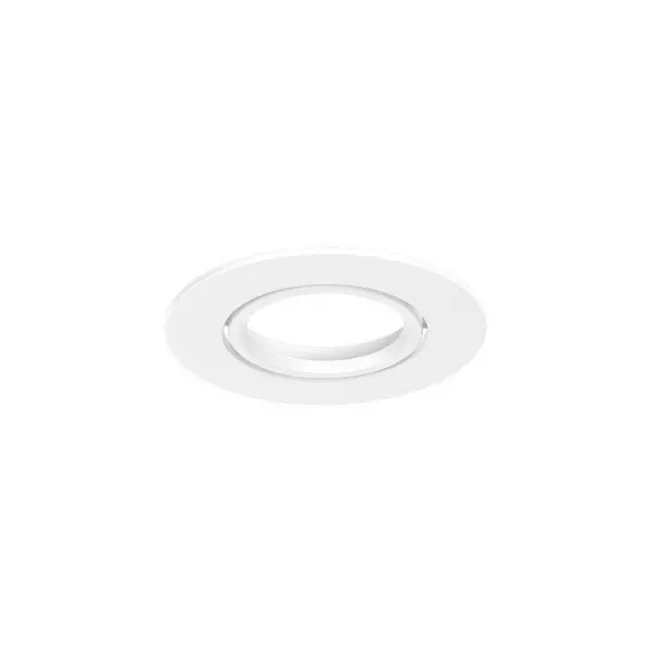 Collerette Basse Luminance Inclinable 20° IP20 Ø82mm Blanc Rond