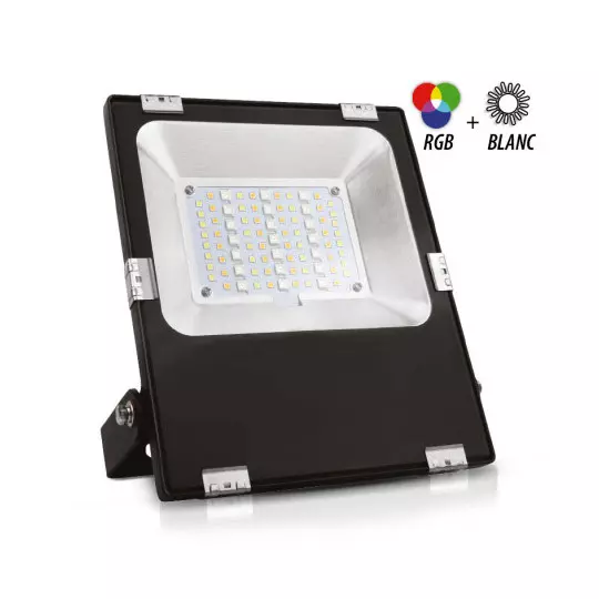 Projecteur LED 30W 3300lm 120° Étanche IP65 228mmx187mm - RGB + Blanc CCT 2700K A 6500K