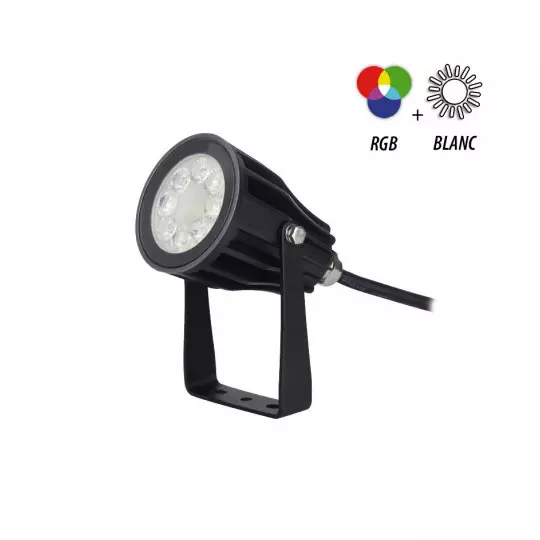 Projecteur LED 6W 550lm 25° IP66 Ø60mmx110mm - RGB + Blanc 2700K à 6500K
