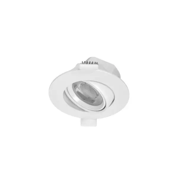 Spot LED Orientable 230V IK06 5W 500lm 60° Ø90mm IP20 Blanc - CCT 3000K-6500K perçage Ø68mm
