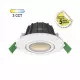 Spot LED Encastrable Dimmable AC220-230V 6W 550lm 38° Orientable à 360° Ø81mm Étanche IP65 IK08  - CCT perçage Ø68mm