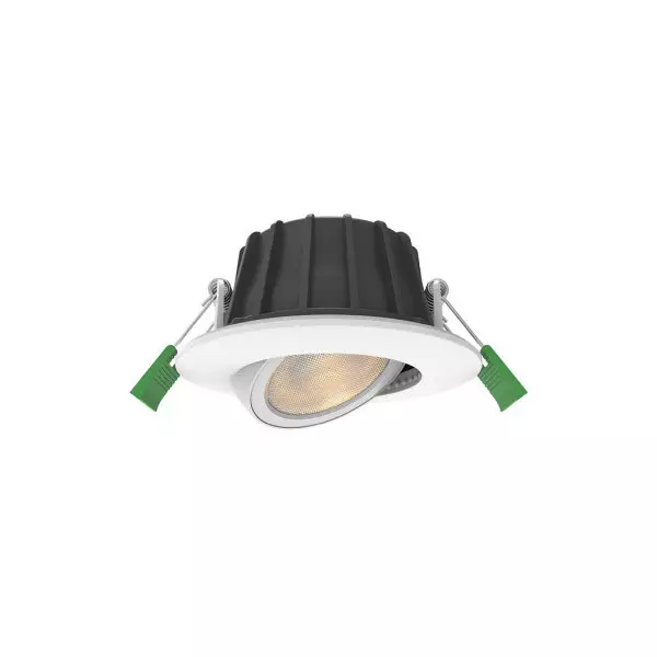 Spot LED Encastrable Dimmable AC220-230V 6W 550lm 38° Orientable à 360° Ø81mm Étanche IP65 IK08  - CCT perçage Ø68mm