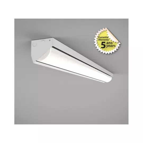 Plafonnier LED Asymétrique Saillie/Suspendu AC200/240V 25W 3950lm 110° 1225mm IP20 - Blanc Naturel 4000K