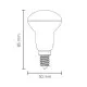 Ampoule LED E14 R50 6W 450lm (48W) 180° IP20 - Blanc Chaud 2700K