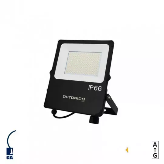 Projecteur LED 100W 10000lm (530W) Étanche IP66 120° Noir - Blanc CCT 3000K-6000K