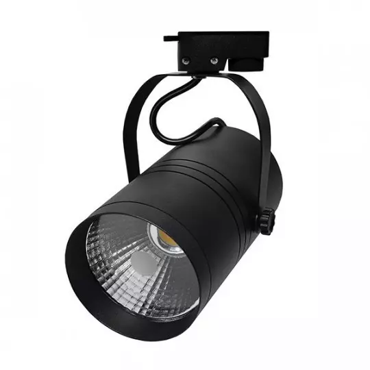 Projecteur LED COB Décoratif 25W 2000lm (200W) 24° Noir - Blanc du Jour 6000K