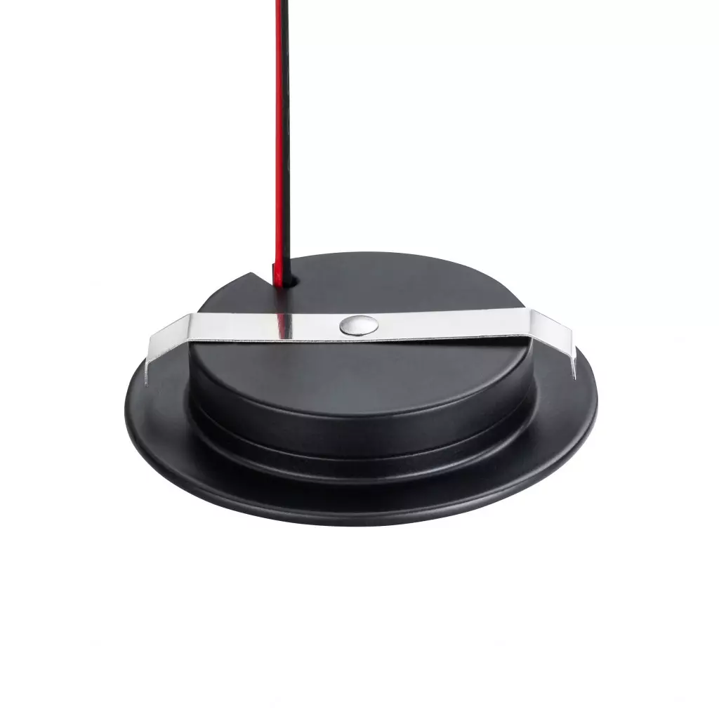 Spot LED encastrable pour meubles MiniAMP noir, rond, 3W, 120