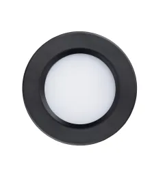 Spot LED Encastrable Noir 55mm Compact 3W DC12V Équivalent 25W - Blanc Chaud 3000K