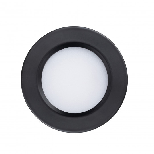 Spot LED Encastrable Compact 55mm Noir 3W DC12V Équivalent 25W - Blanc du Jour 6000K