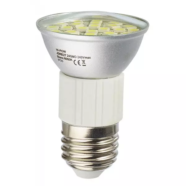 Ampoule LED E27 Dimmable à 24 SMD 5050 4W 77lm 120° (33W) - Blanc Froid 6000K