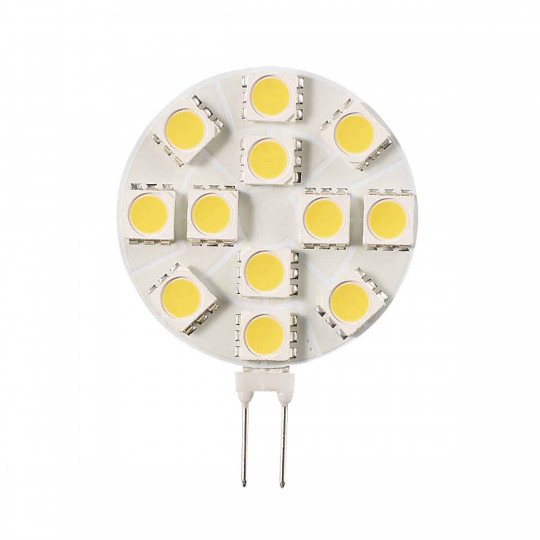 Ampoule LED G4 Backpin Plat SMD 5050 2W 185lm (20W) 150° - Blanc Chaud 2700K