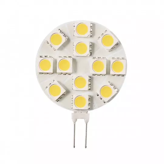 Ampoule LED G4 Backpin Plat SMD 5050 2W 185lm (20W) 150° - Blanc Chaud 2700K