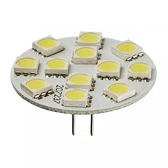 Ampoule LED G4 Backpin Plat SMD 5050 2W 170lm (25W) 150° - Blanc Chaud 3200K
