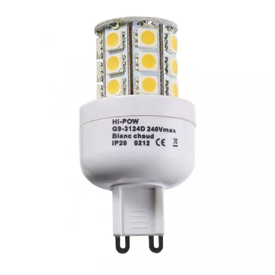 Ampoule LED G9 à 24 SMD 5050 3W 250-320lm - Blanc Chaud