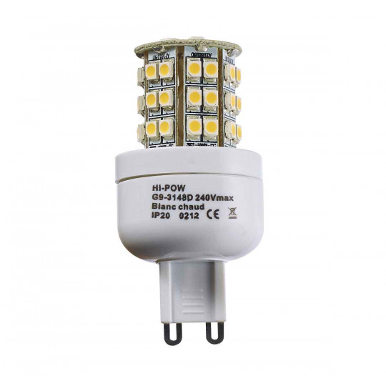 Ampoule LED G9 48 SMD 5050 3W 250-320lm 360° IP20 - Blanc Chaud