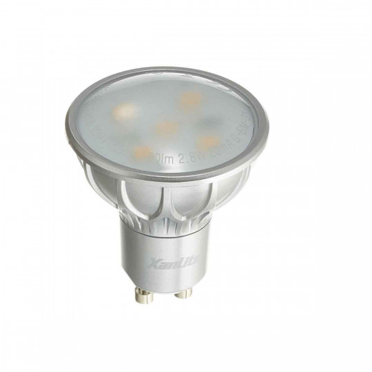 Ampoule LED GU10 SMD 2.8W 180lm 100° (20W) - Blanc Chaud
