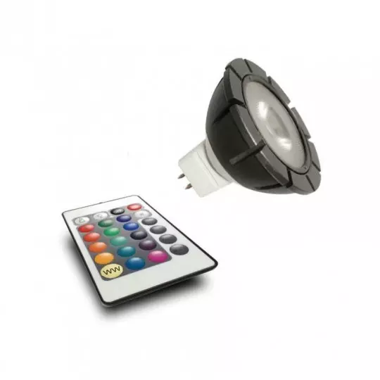 Ampoule LED GU5.3 MR16 3W 110lm - RGB