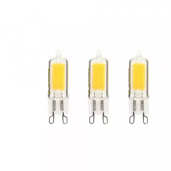 PACK DE 3 Ampoules LED G9 3x2W 200lm 250° (20W) - Blanc Chaud 2700K