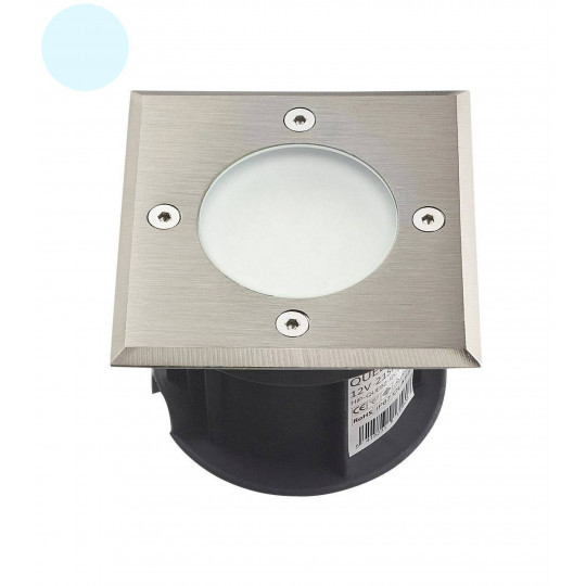Spot LED encastrable solaire carré extérieur IP67 professionnel blanc chaud