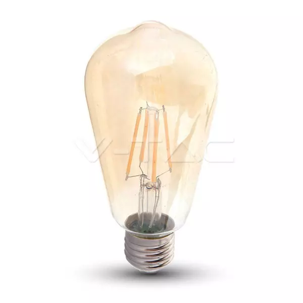 Ampoule LED à Filament E27 6W 720lm 300° (55W) - Blanc Très Chaud 2200K