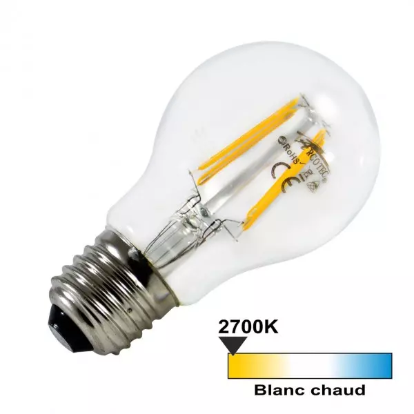 Ampoules LED Dimmable E27 2X6W 600lm (60W) 300° - Blanc Chaud 2700K