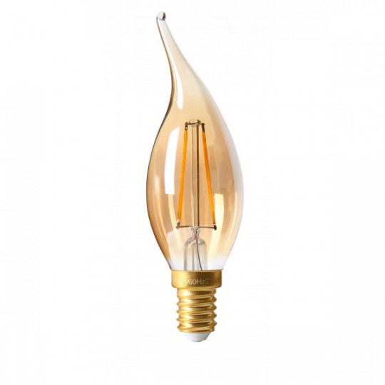 Ampoule LED Filament  E14 2W (20W) - Blanc chaud 2500K