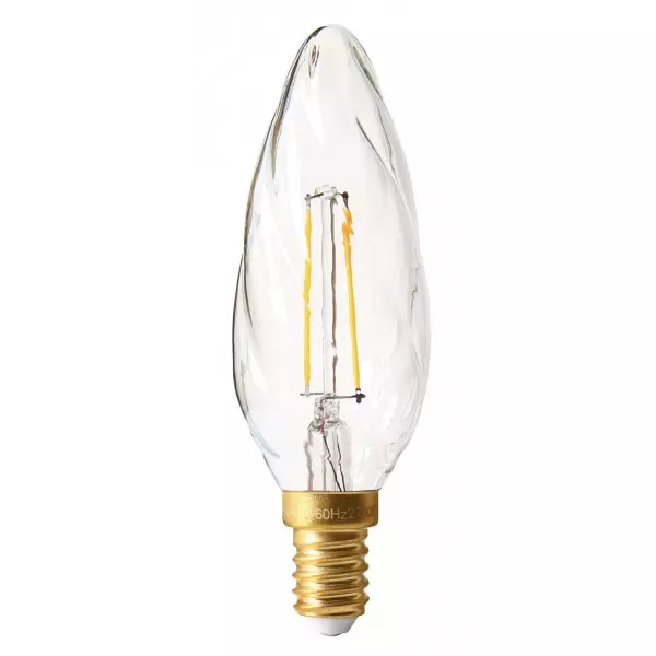 Ampoule LED Filament E14 2W (20W) - Blanc chaud 2700K