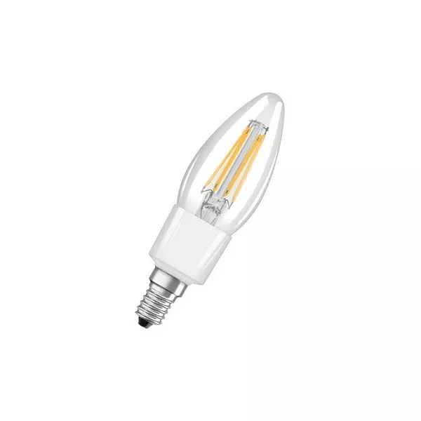 Lampe LED 4W flamme E14 blanc chaud 3000K 300lm 230V NITYAM LDF-4W-924