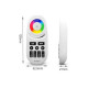 Télécommande RadioFréquence Sans Fil RGBW 4 Zones Blanc 095