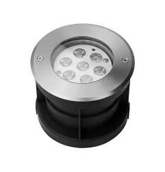 Spot LED extérieur encastrable 7W diamètre 147mm éclairage Blanc Chaud 3000K extérieur étanche IP67 220V 45°