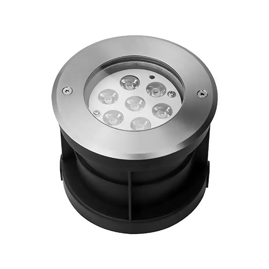 Spot LED extérieur encastrable 7W diamètre 147mm éclairage Blanc Chaud  3000K extérieur étanche IP67 220V 45°